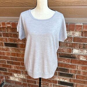 NWT Closed Fine Knit Wool Short Sleeve Lightweight Crew Neck Sweater Size Large